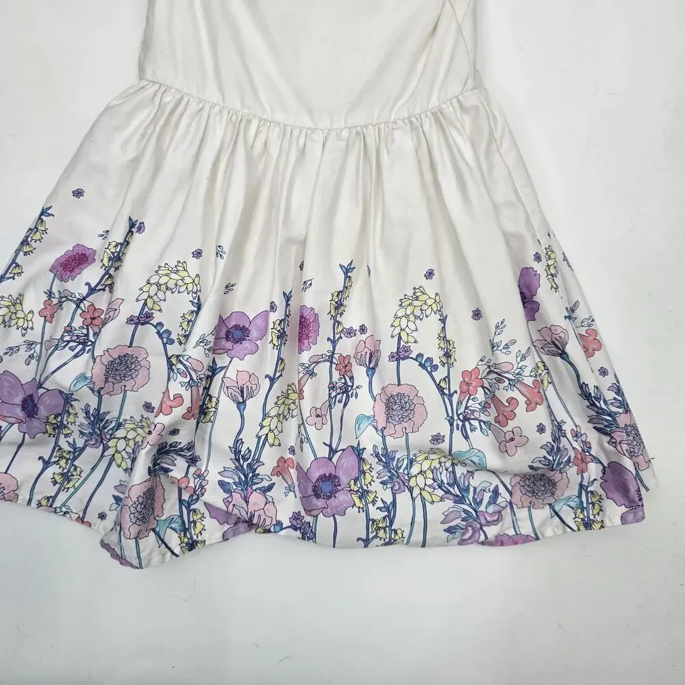 OshKosh B'gosh Girls White Floral Fit Flare Dress 2T